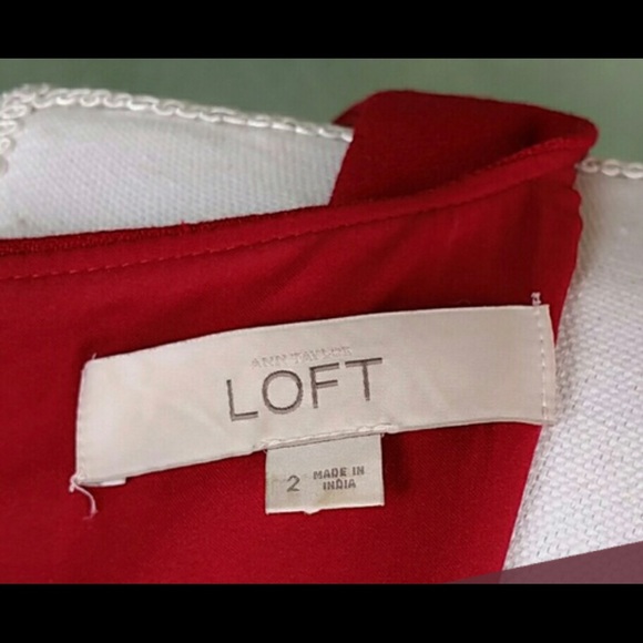 🌹LOFT Red Dress Size 2🌹 - Picture 4 of 4